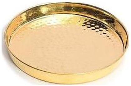 Brass komcha plate, pure brass, hand hammered, catalogue code BR-037
