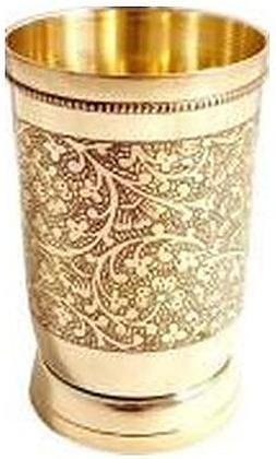 Brass tumbler, embossed engraved, catalogue code BR-029