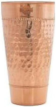 Tall hammered copper glass, catalogue code CU-014