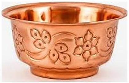 Chitai engraved copper katora, catalogue code CU-059