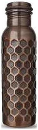 Black antique diamond cut copper water bottle, catalogue code CU-033