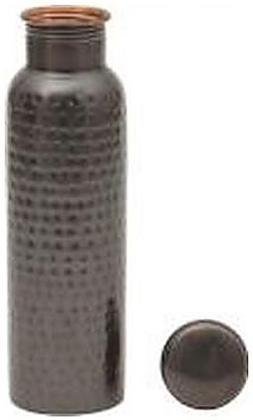 Black antique hammered copper water bottle, catalogue code CU-032
