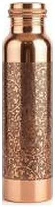 Etched copper water bottle, catalogue code CU-031