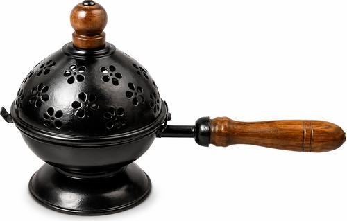 Iron loban daan, black finish, wooden handle, catalogue code IR-020